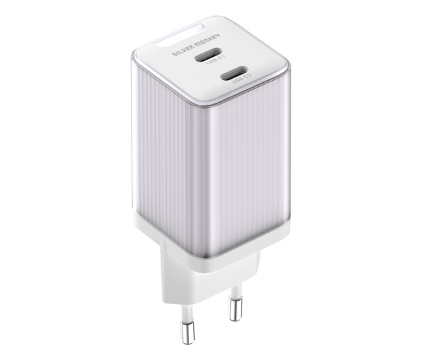 Silver Monkey Ładowarka sieciowa GaN 65W 2x USB-C Purple - 1266245 - zdjęcie 5